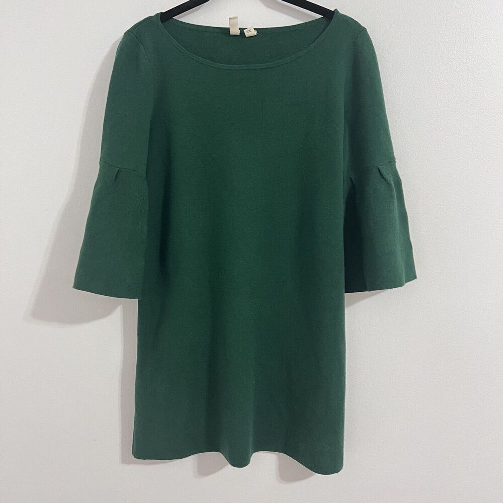 Moth By Anthropologie Green Chester Bell Sleeves Sweater Size XS Tunic Bohemian